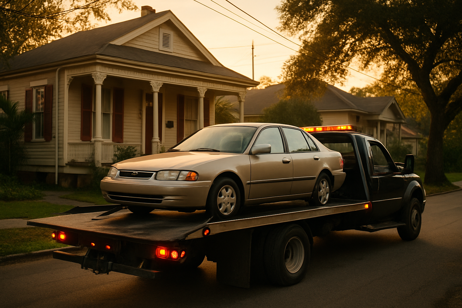 Vehicle donation moment in New Orleans